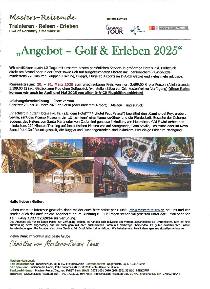 Golf & Erleben 2025